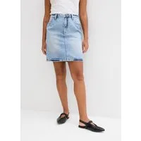bonprix Jeansrock regular fit, mit hinterem Schlitz, aus Baumwolle