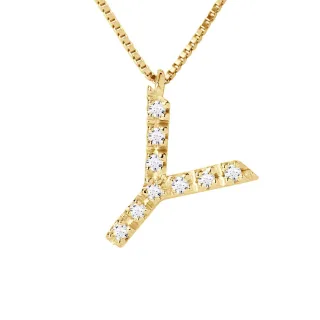 DIADEMA - Halskette mit Diamanten - Y - Gelbgold