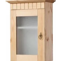 Clever-Moebel Hängeschrank Wandhängeschrank aus Kiefernholz im Landhausstil, gelaugt Breite 34 cm, Tiefe 20 cm, Höhe 55 cm