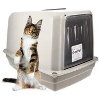 GarPet Katzentoilette Katzenklo mit Deckel Aktivkohlefilter Katzentoilette geschlossen