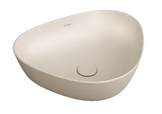 VitrA Plural Aufsatzschale flach asymmetrisch 47 x 40 x 13 cm Sandbeige Matt,7812B422-0016 7812B422-0016