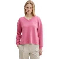 TOM TAILOR Sweatshirt Scuba mit V-Ausschnitt