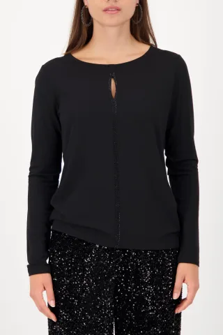 monari - Shirt mit Cut-out schwarz - Gr. - 40