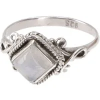Guru-Shop Silberring Boho Silberring, filigraner Edelsteinring mit..
