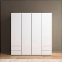 rauch Drehtürenschrank Kleiderschrank Schrank Garderobe Wäscheschrank NABILA viel Stauraum (in 3 verschiedenen Ausstattungen BASIC/CLASSIC/PREMIUM) mit 2 Schubladen und Push-to-Open Funktion TOPSELLER MADE IN GERMANY