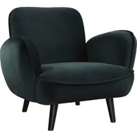 ATLANTIC home collection Sessel Ben, mit Wellenunterfederung, Massivholzfüße, frei im Raum stellbar