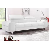 COTTA 3-Sitzer Chef, Big-Sofa mit Kopfteilverstellung, edle Metallkufen