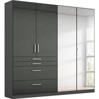 rauch Drehtürenschrank Kleiderschrank Schrank Garderobe Garderobenschrank HOMBURG mit Spiegel, oberer Schubkasten mit Einteilung MADE IN GERMANY