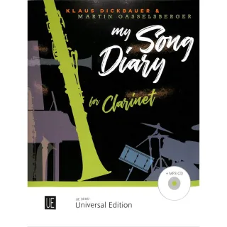 My Song Diary: Zwölf leichte bis mittelschwere Stücke. Klarinette mit CD oder Klavierbegleitung. Ausgabe inkl. Play-Along.