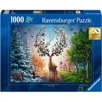 Ravensburger Puzzle Der magische Hirsch und die vier Jahreszeiten, 1000 Puzzleteile, Made in Germany