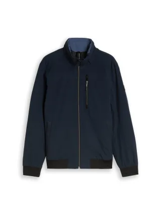 Tom Tailor - Blouson Jacke mit verstaubarer Kapuze sky captain blue - Gr. - M