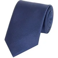 Fabio Farini Krawatte elegante Dunkelblaue Herren Krawatten - Schlips in 8cm (ohne Box, 1-St., Unifarben) Breit (8cm), Enzianblau