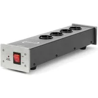 Dynavox HiFi-Steckdosenleiste X1000 - Netzfilter für ungetrübten Hörgenuss Mehrfachsteckdose 4-fach (Phasen-LED (leuchtet bei falscher Phasenlage in der Zuleitung), 4x gefiltert inkl. Kaltgerätenetzkabel