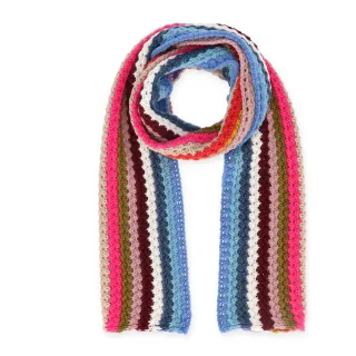 Halsüberkopf Accessoires - 30x180 Schal Multicolorstreifen pink - Gr. - OS