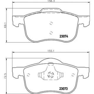 Hella Bremsbel?ge vorne Volvo S60 S80 V70 Xc70 8DB355008-851
