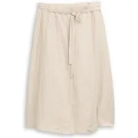 TOM TAILOR Bleistiftrock skirt linen wrap sand stone beige