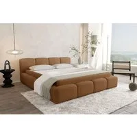99rooms Polsterbett Livia (Schlafzimmerbett, Polsterbett), 120–200x200 cm, Velours VINCI, mit Lattenrost & Bettkasten