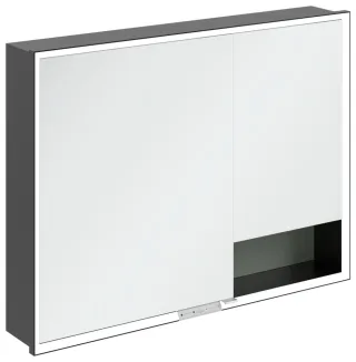 Villeroy & Boch Einbau-Spiegelschrank My View+ B48210 1000x750x167mm m. Beleuchtung Soft Green B48210AF