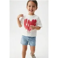 KIDS ONLY T-Shirt KOGPHINE LIFE SS SHORT PRINT TEE ZA JRS Baumwolle, relaxed fit