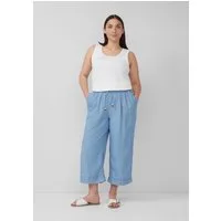 s.Oliver Culotte Jeans-Hose Lyocell-Culotte / Relaxed Fit / Mid Rise / Wide Leg / Elastikbund