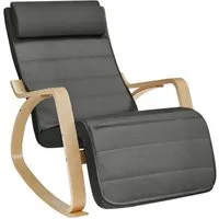 SONGMICS Schaukelsessel, Relaxsessel, Relaxstuhl, verstellbare Fußstütze