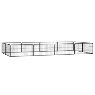 VidaXL Hunde Laufstall Stahl Pulverbeschichtet Freilaufgehege mehrere Auswahl 4 m, 2 m, 50 cm