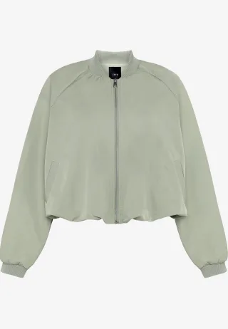 zero - Bomberjacke mit Reißverschluss silver sage - Gr. - 40