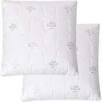 SEI Design Kopfkissen Kopfkissen [ 4-er Pack ] Kissen Mirkofaser Seitenschläferkissen 80x80, Füllung: luxuriöse Mikrofaser, Bezug: Mikrofaser gesteppt, Seitenschläfer, Bauchschläfer, Rückenschläfer, Kissen, 4x Kopfkissen, Avegane Alternative zu Daune