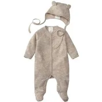 Hessnatur Erstausstattungspaket aus reiner Bio-Merinowolle (Set, 1-tlg., Overall und Häubchen)
