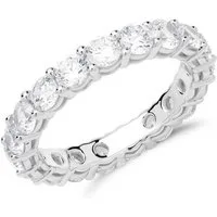 JEWLIX Verlobungsring Eternity aus 925?Silber rundum mit funkelnden Zirkonia besetzt VR0165