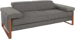 W.SCHILLIG 2-Sitzer "finn" German Design Award 2016, Fußgestell Nussbaum natur, Breite 210 cm