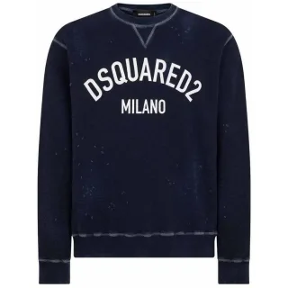 Dsquared2 Milano Logo Cool Fit Marineblaues Sweatshirt