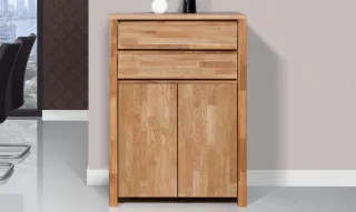 Kommode Hochschrank MAISON Eiche massiv 80x112x45 cm