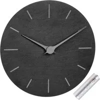 TFA Dostmann Wanduhr TFA 60.3068 analoge Schiefer Wanduhr 250 mm Quarzuhr geräuscharm