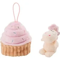 Nici Kuscheltier Theodor & Friends GREEN, Einhorn Creamy Pink 10 cm in Cupcake mit Loop