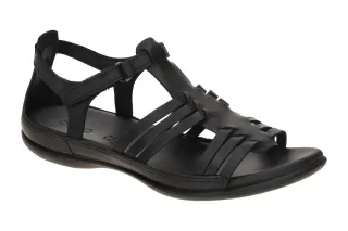 Ecco 244233 Flash Roman Sandale Damen R?mersandale Schwarz Echtleder Bequeme ...