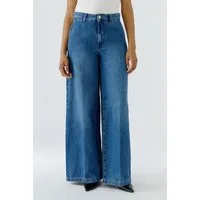 Oui Relax-fit-Jeans Relaxed Fit Lederbesatz
