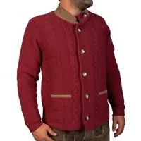 Trachtl Trachtenstrickjacke Herren Strickjacke Markus Weinrot M