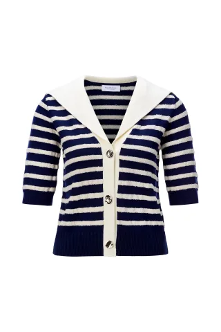 Rich & Royal - Short SLVS Sailor Collar Cardi midnight blue - Gr. - L