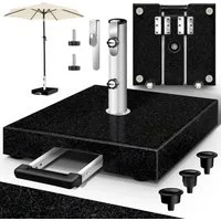 tillvex Sonnenschirm tillvex Granit Sonnenschirmständer, Balkonschirmständer für Schirmstöcke 16-48 mm & 300cm Schirmdurchmesser, Sonnenschirm, Granit Sonnenschirmständer