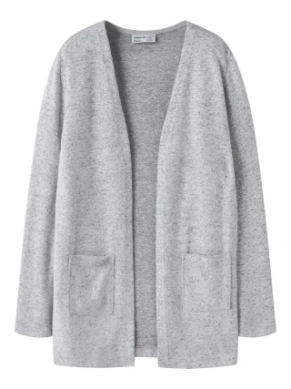 NAME IT - NKFVICTI LS KNIT CARD L NOOS Grey Melange - Gr. - 128