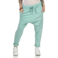 CLEO STYLE Jogginghose Damen Jogginghose 104 Mint Elastikbund mit Tunnelzug, Unifarben