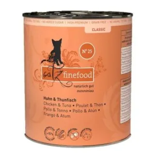 Catz finefood Nassfutter Katze Classic Adult No. 25 Huhn und Thunfisch 12x800 g
