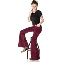 Comycom Schlaghose Damen Cord bordeaux