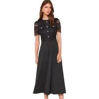 LIPSY Midikleid Lipsy geknöpftes Midikleid aus Spitze, Regular (1-tlg)