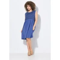 Ulla Popken Jerseykleid Kleid Rippjersey A-Linie Rundhals ärmellos