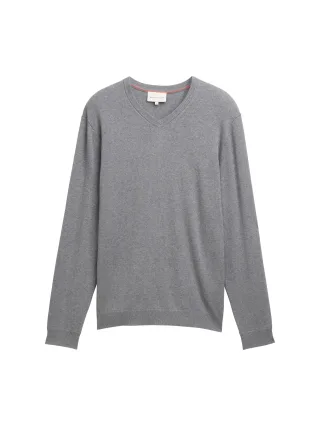 Tom Tailor - Strickpullover mit Kaschmir-Anteil classic dark grey melange - Gr. - XXL