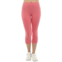 F&K-Mode Caprileggings Damen Capri 3/4 Leggings kurze Baumwolle Hose kurze