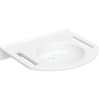 Geberit Publica Waschtisch rundes Design, mit Ausschnitten, barrierefrei: 60x55cm, 501041001 501041001