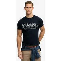 Superdry Rundhalsshirt Industry Worker Relaxed Tee aus Baumwolle und Single Jersey, Regular Fit, mit Druck, Kurzarm
